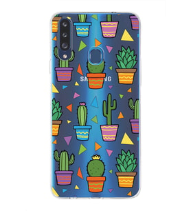 PrintiFy Samsung Galaxy A20s ile Uyumlu 1mm Slim Fit Water Color 4 Baskılı Şeffaf  Kılıf