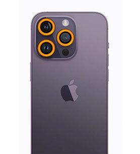Iphone 12 Neon Fosforlu Kamera Lens - Sarı