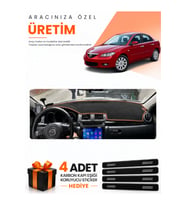 MAZDA 3 (2003-2009) Uyumlu Torpido Koruma Örtüsü Oto Kılıfı - Siyah Kahverengi