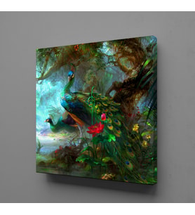 YAĞLI BOYA TAVUSKUŞU KANVAS TABLO 150x150cm