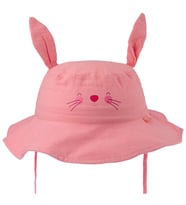 Kız çocuk Tavşan Şapka (1-3 yaş) (Pembe)
