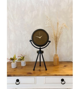 River World Masa Saati Metal Siyah Mini Tripod 45 cm x 26 cm Spor