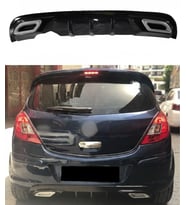 Opel Corsa D Egzoz Görünümlü Difüzör 🚘  Dayanıklı Plastik, Sportif Tasarım, Kolay Montaj (Standart)