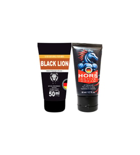 Black Lion Men Dick Booster Cream 50 ml Ereksiyon Kremi + Hors Active Cream 50 ml Penis Katılaştırıcı Dikleştirici Krem