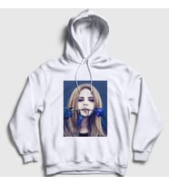 Presmono Unisex Beyaz Rose Lana Del Rey Kapüşonlu Sweatshirt 156893tt