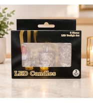 Kristal LED Mum 3'lü