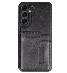 Samsung Galaxy A26 Uyumlu Kılıf Sara Kartvizitli Deri Kılıf - Siyah
