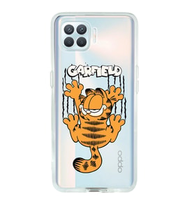 Oppo Reno 4 Lite Uyumlu Garfield Desenli Şeffaf Telefon Kılıfı