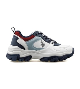 U.s. Polo Assn. Tracky 4Pr Kadın Beyaz-Mavi Sneaker Ayakkabı