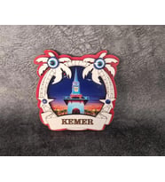 Magnet Kule Saat Martı Nazar Göz Palmiye Deniz Balık Bayrak Buzdolabı Süsü Ahşap Magnet Mıknatıslı Hediyelik Eşya