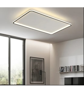 Beyaz 60x40cm Dikdörtgen 3000K Sarı Işık Led Modern Avize