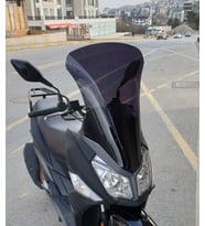 MOTOCAM SYM JET 14 200 Ön Cam 2017-2026 Model 65cm Siyah Renkli 4mm UZUN