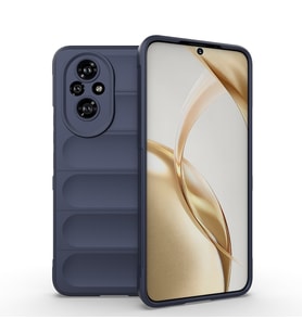 Honor 200 Uyumlu Kılıf Esnek TPU Oyuklu Arka Yüzey Tasarımlı Zore Etnik Silikon Kapak (Lacivert)