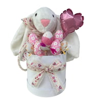 Solemia Premium Paskalya Temalı 45 cm Beyaz Bunny Tavşan Hediye Kutusu