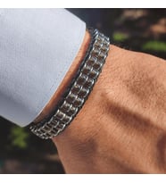 Clays Jewellery Dumanlı Kuvars & Hematit Taşı Silindir Bileklik, Unisex / Kadın / Erkek 