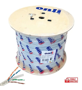 Onli 500Mt 24AWG CAT6 Network Kablosu Gri Yerli Üretim