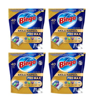 Bingo Akıllı Kapsül Pro Max Bulaşık Makinesi Tableti 40'lı x 4 Adet (160 Kapsül)