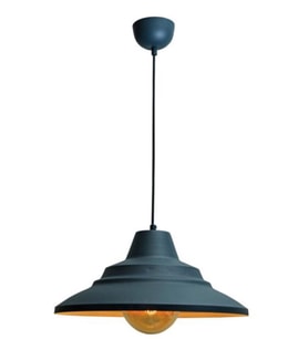 MYLİGHTS  RETRO SİYAH  İÇİ SARI METAL SARKIT AVİZE 40 CM