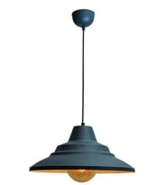 MYLİGHTS  RETRO SİYAH  İÇİ SARI METAL SARKIT AVİZE 40 CM