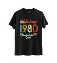 Vintage 1980 Original Parts Siyah Tshirt