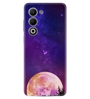 Oppo A5 Kılıf Boutique Baskılı Resimli Mor Ay Pcode -025