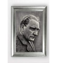 Gümüş Çerçeveli Atatürk Tablo cv1420