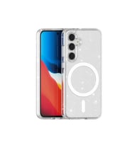 Galaxy S24 FE Kılıf M-safe Şarj Özellikli Parlayan Simli Saydam Renkli Zore Allstar Kapak