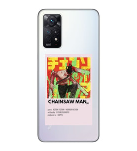 Redmi Note 12 Pro 4G Uyumlu Chainsaw Man Anime Desenli Şeffaf Telefon Kılıfı