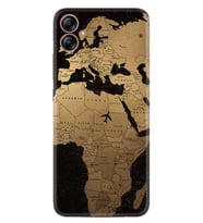 Samsung Galaxy A05 Kılıf Silikon Desen Özel Seri Map Planet 1656