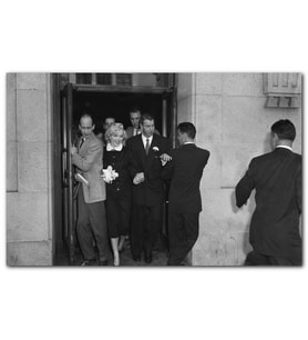 Cakatablo Joe Di Maggio Marilyn Monroe ile Evlendi MDF Tablo