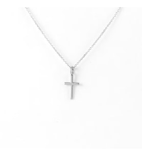 Kişiye Özel 925 Ayar Gümüş Minimalist Haç Sembol Kolye