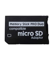 Sony Psp Memory Stick Pro Duo Adaptör Psp Hafıza Kartı Adaptör Mikro Sd Kart Çevirici (Siyah)