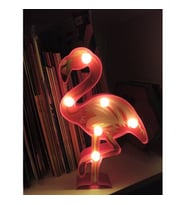Dekoratif 3D Led Flamingo Gece Lambası 22 cm