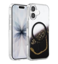 Onegif iPhone 16 Lotus Simli Magsafe Kapak - Siyah