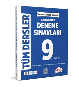 Editör 9. Sınıf Tüm Dersler Branş Branş Tamamı Çözümlü Deneme Sınavları Yeni