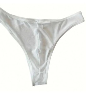 Erkek Biyeli Beyaz Transparan Brazillian Slip