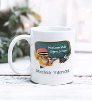 Matematik Öğretmeni Tasarımlı Kişiye Özel Kupa Bardak (Beyaz)