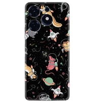 Tecno Spark 10 Pro Kılıf Silikon Desen Özel Seri Planet Animals 1771