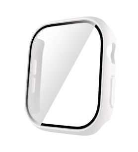 Apple Watch 10 42mm Uyumlu Sert PC Kasa ve Ekran Koruyucu Zore Watch Gard 35 (Beyaz)