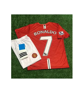 Manchesterr/Unitedd Moskova 2008 Sezonu Cristiano Ronaldo Çocuk Forması 3'lü Set (RED)