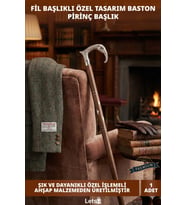 El İşçiliği Ahşap ve Pirinç Fil Başlıklı Dayanıklı Baston