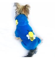Navy Bee Duo Köpek Tulumu Köpek Kıyafeti (Mavi)