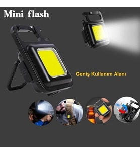 30 Ledli Mıknatıslı Mini Anahtarlık Flash Kamp Lambası