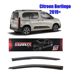 Citroen Berlingo Mugen Cam Rüzgarlığı 2019 sonrası 2'li Sunplex (Beyaz)