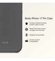 iPhone 17 Pro Kılıfı, MagSafe ve Kamera Denetimi Özellikli, Mat Dış Yüzey, Mikrofiber İç Kaplama – Granit Grisi