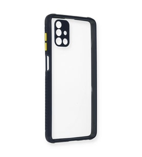 Samsung Galaxy M51 Kılıf Miami Şeffaf Silikon - Lacivert