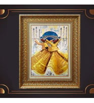 Gold Altın Kalın Çerçeveli Paspartulu Tablo s1224