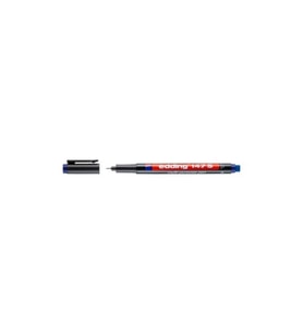 Edding (E-147S) Asetat Kalemı-Sılgılı Mavi 10 Lu