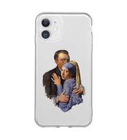 Iphone 11 Uyumlu Van Gogh & İnci Küpeli Kız Tasarımlı Şeffaf Telefon Kılıfı