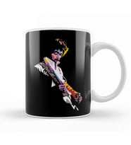 Pop Art Style Jimi Hendrix In Colorful Pop Kupa Bardak Porselen